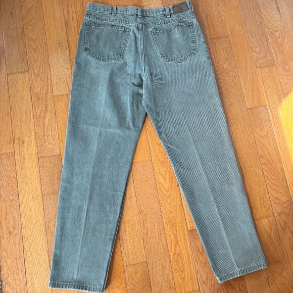 Lands End Square Rigger Denim Jeans Mens 36 x 32 Cotton Stonewashed Gray - Picture 2 of 8